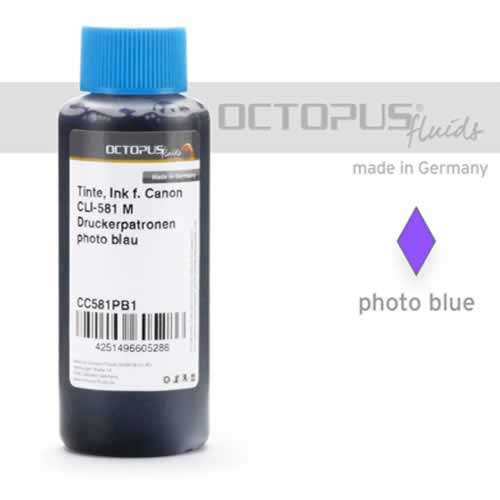 Navul inkt v. de Canon CLI-581(XL/XXL) Ph. Blauw inktpatroon